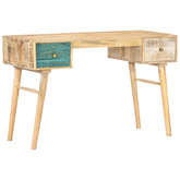 vidaXL Biurko, 118x50x75 cm, lite drewno mango