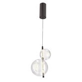 Lampa wisząca Playa szklana z kloszem transparentnym 2-punktowa LED 10W 3000K