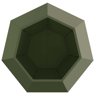 Donica 2 pcs Zielony oliwkowy 100 x 100 x 80 cm Stal