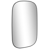 vidaXL Lustro ścienne, czarne, 80x50 cm