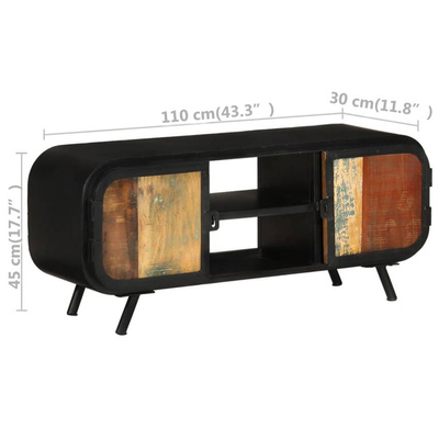 Szafka pod TV, 110x30x45 cm, lite drewno odzyskane vidaXL