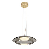 Lampa wisząca Ombre 34 szklana nad stół do salonu z kloszem dymionym