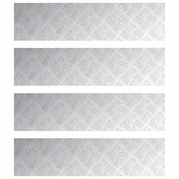 Stopień Prostokątny 4 pcs Srebrny 80 x 20 cm Aluminium
