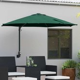 Parasolka ogrodowa Zielony 248 x 248 x 148 cm Poliester i Stal