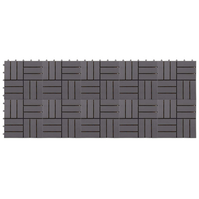 Płytka Tarasowa 10 pcs Szary 30 x 30 cm Drewno Akacjowe