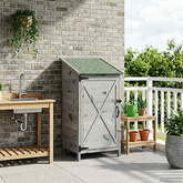 Shed ogrodowy Szary 59,5 x 56 x 113,5 cm Drewno Świerkowe