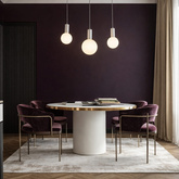 Lampa wisząca Testa beżowa klosze kule nad stół do jadalni 3xG9