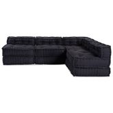 Modularna jednostka sofy 4 pcs antracytowy tkanina