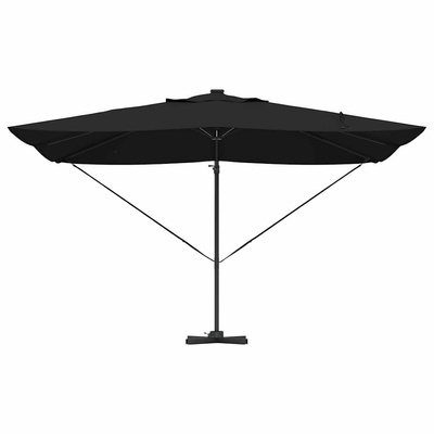 Parasol plażowy Czarny 352 x 251 x 265 cm Poliester i aluminium