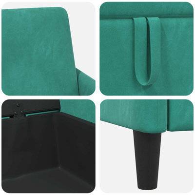 Sofa z miejscem do przechowywania Turkusowy 72 x 78 x 87 cm