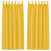 Firany blackout z kółkami 2 pcs Musztardowy Żółty 245 x 140 cm