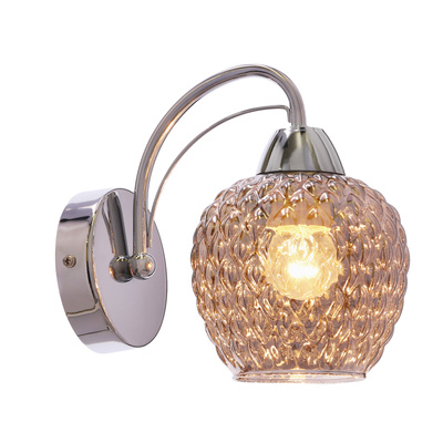 TOBIAS lampa kinkiet chromowy 1x40W E27 klosz dymiony  21-35240 
