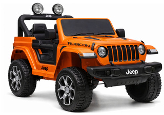Auto na Akumulator Jeep Rubicon Światła LED MP3 Pilot 4x4 Pomarańczowy