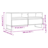 vidaXL Szafka pod TV, szarość betonu, 100x34,5x44,5 cm model standard
