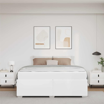 Ramka łóżka Biały 160 x 200 cm PVC