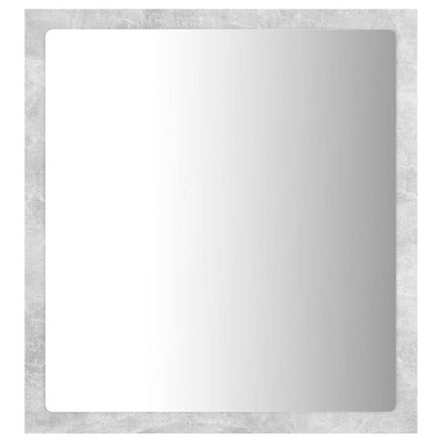 vidaXL Lustro łazienkowe LED, szarość betonu, 40x8,5x37 cm, akryl