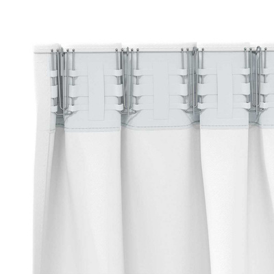 Firany blackout z kółkami 2 pcs Jasna biel 175 x 140 cm
