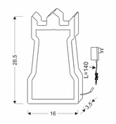 tower lampa stołowa dla dziecka led iq kids niebieski
