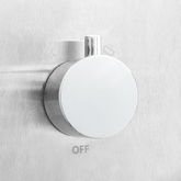 Prysznic ogrodowy z podstawą, WPC i stal nierdzewna