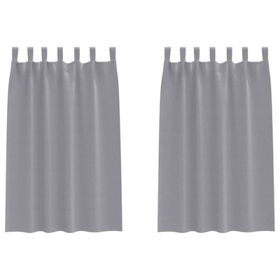 Firany blackout z kółkami 2 pcs Jasnoszary 175 x 140 cm