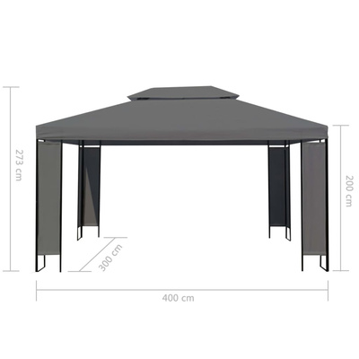 vidaXL Altana, antracytowa, 300 x 400 cm