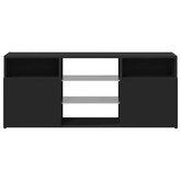Szafka TV z oświetleniem LED, czarna, 120x30x50 cm