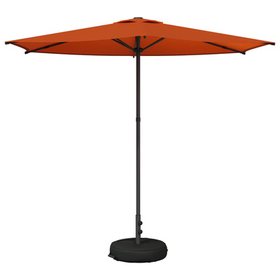 Parasol ogrodowy z podstawą 270 x 270 cm Poliester Prostokątny