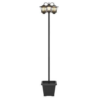 Lampion z 3 głowicami Czarny 32 x 32 x 188 cm Aluminium i ABS