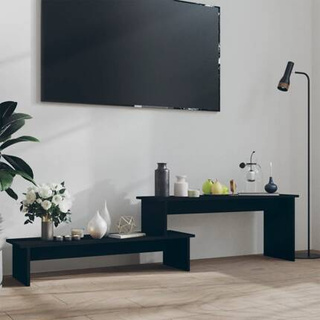 vidaXL Szafka pod TV, czarna, 180x30x43 cm, materiał drewnopochodny