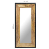 vidaXL Lustro, 110 x 50 cm, lite drewno mango