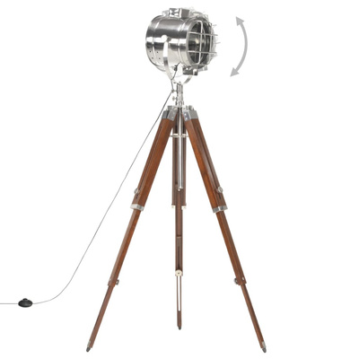 Lampa podłogowa na trójnogu, lite drewno mango, 165 cm