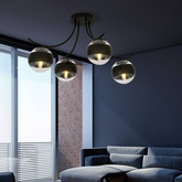 Lampa sufitowa BOSTON 4 BLACK/STRIPE