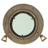 vidaXL Lustro wiszące w kształcie bulaja, Ø23 cm, aluminium i szkło