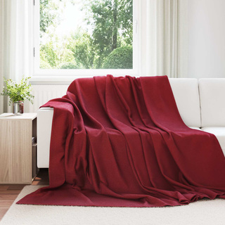 Koce narzutowe 6 pcs Bordeaux Czerwony 270 x 240 cm Polar