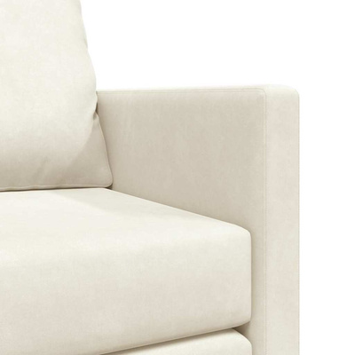 Sofa Bed Kremowy 204 x 122 x 60 cm Aksamit