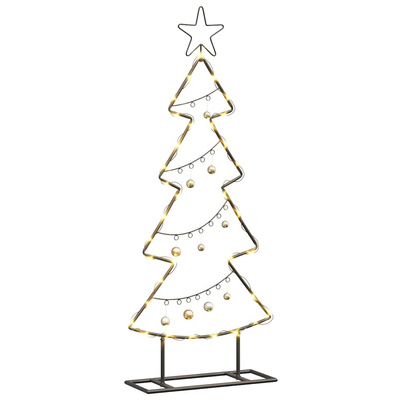 Metalowa choinka świąteczna z podstawą Czarny 90,5 cm Stal