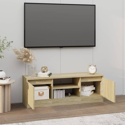 vidaXL Szafka pod TV, z drzwiczkami, dąb sonoma, 102x30x36 cm
