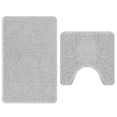 Zestaw mat łazienkowych antypoślizgowych 2 pcs Szary PP