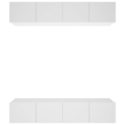 vidaXL Szafki telewizyjne, 4 szt., białe, 80x30x30 cm