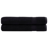 Ręczniki premium SOLUND, 2 szt., czarne, 80x200 cm, 600 g/cm?
