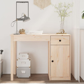 Biurko, 100x50x75 cm, lite drewno sosnowe