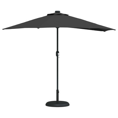 Parasolka ogrodowa Czarny 294 x 150 x 224 cm Poliester i Stal