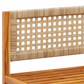 Narożna sofa ogrodowa z poduszkami, drewno akacjowe i rattanowe