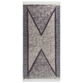 vidaXL Dywanik, czarno-szary, 100x200 cm, bawełniany