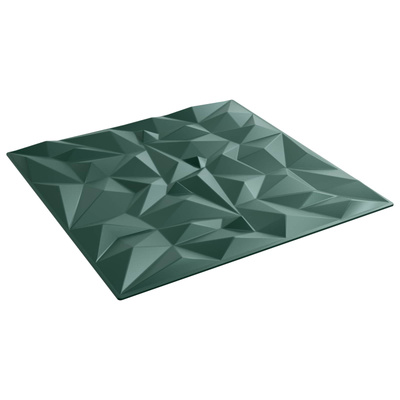 Panele ścienne 24 szt. 50 x 50 cm Zielony ametystowy Pianka XPS
