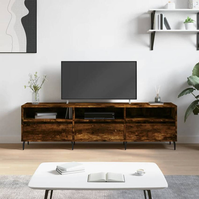 vidaXL Szafka pod TV, przydymiony dąb, 150x30x44,5 cm model standard