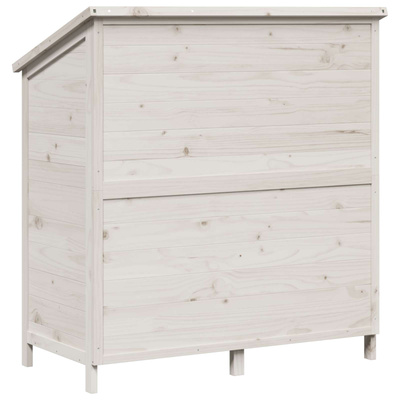 Shed ogrodowy Biały 106,5 x 56 x 113,5 cm Drewno Świerkowe