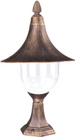Niska zewnętrzna lampa stojąca K-8128 czarna/złota z serii BOSTON KAJA