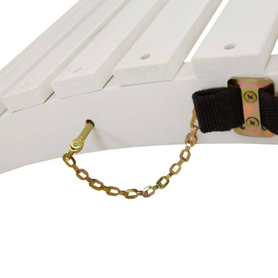 vidaXL Leżaki, 2 szt., ze stolikiem, białe, lite drewno akacjowe