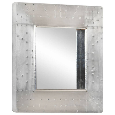 vidaXL Lustro ścienne w stylu Aviator, 50x50 cm, metalowe
